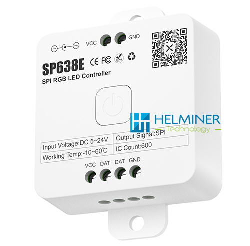  SP638E , Supports up to 600 conventional zero code three channel (RGB) single line LED driver ICs , SPI led controller 
