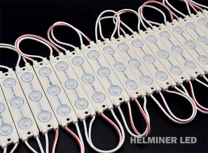  Modulo LED SMD 2835  ,  Modulo 4 LED  ,      MODULI LED PER INSEGNE – MODULO 3 LED 1W CON LENTE 160° Moduli led IP65 e IP67 per lettere luminose e retroilluminazione