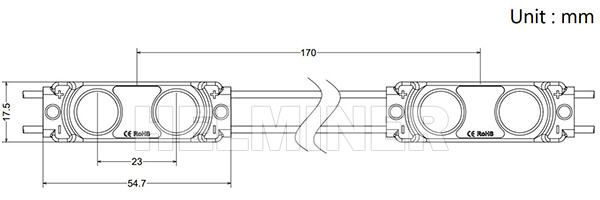    SloanLED Prism12 - Channel Letter - Signage , 12V 24V DC 2 LED Module   