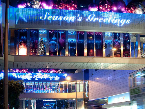 Transparent Small Flexible LED Screen Mesh P100 P80 P50 P40 For Facade Lighting