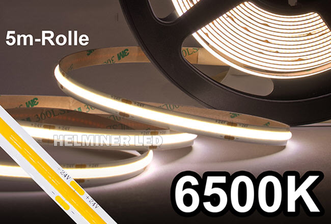   Striscia led COB 5m bianco 4000K CRI>90 320led/m  
    					            384LED 528LED 480LED 24V 6W/m, PCB 4mm 